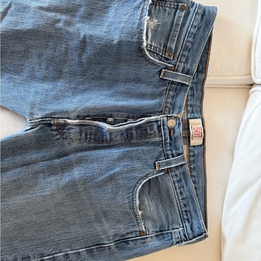 Levi's Vintage 501 Men's Original Straight Leg Jeans 36x32, Button Fly, red tab - Picture 3 of 9